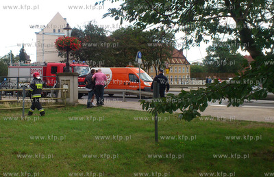 Niedoszly samobojca na wiadukcie kolejowym przy Hucisku....