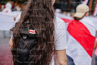 Gdańsk.  Marsz godności dla Białorusi.  Społeczna...