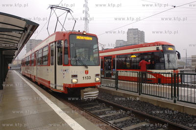 Petla tramwajowa, konczaca nowa linie tramwajowa na...