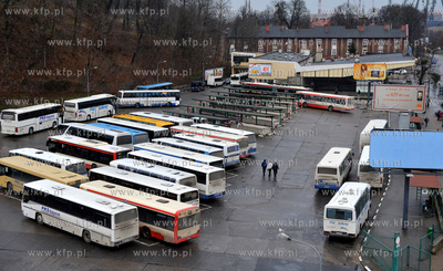 Dworzec autobusowy na ul. 3 Maja w Gdansku. 25.11.2009...