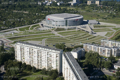 Gdansk Zabianka i Sopot z lotu ptaka. Hala widowiskowo...