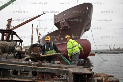 Stocznia Remontowa Shipbuilding SA. w Gdansku. Wodowanie...
