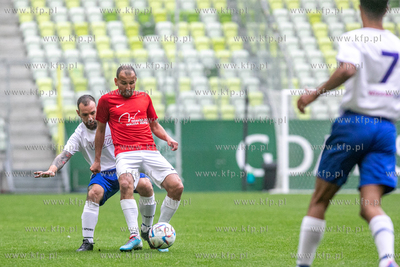 Stadion Gdańsk. Mecz towarzyski drużyn piłkarskich...