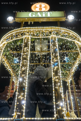 Świetlisty tramwaj Gdańskich Autobusów i Tramwajów,...