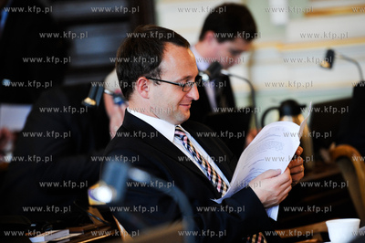 Gdansk. Nowy Ratusz. Sesja Rady Miasta Gdanska. 
Nz...