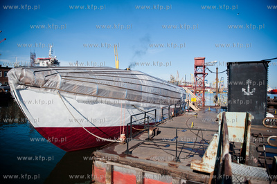 Gdansk. Stocznia Remontowa. Pierwsza od czasu wodowania...