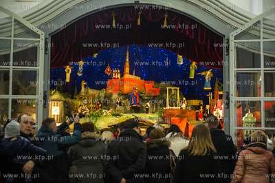 Gdansk. Ruchoma Szopka Bozonarodzeniowa w kosciele...
