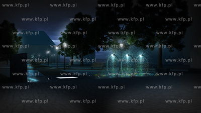 Projekt fontanny autorstwa Rolanda Kwasnego, ktory...