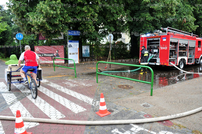 Sopot. Ulica Poniatowskiego. Ulewny popoludniowy deszcz...