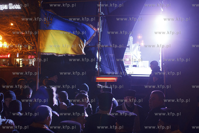 Lwow. Ukraina. Pokojowe demonstracje antyrzadowe na...