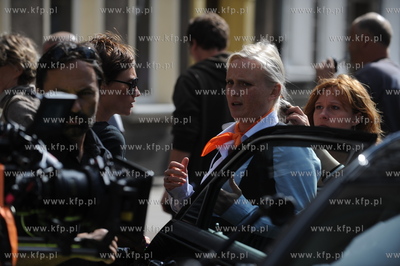 Gdansk, ul. Ogarna. Zdjecia z planu filmu "Milion Dolarow"w...