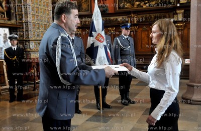 Gdansk, Dwor Artusa. Uroczystosc slubowania nowoprzyjetych...