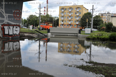 Gdańsk Wrzeszcz  po intensywnych opadach deszczu....