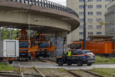 Gdańsk. Zerwana tramwajowa linia trakcyjna na wysokości...