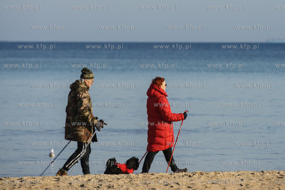 Plaża w Sopocie.13.02.2022 / fot. Anna Rezulak / KFP