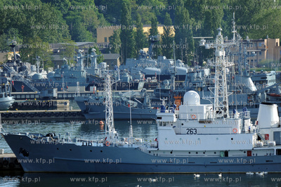 Port w Gdyni. Widok z promu Stena Baltica. Nz. port...