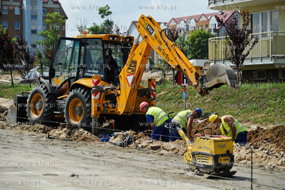 Gdansk. Budowa ulicy Nowej Lodzkiej oraz nowej lini...