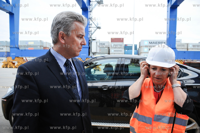 Gdansk. Terminal kontenerowy DCT. Wizyta przedstawicieli...