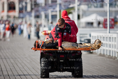 Sopot - molo. Wspolne cwiczenia jednostki ratowniczo...