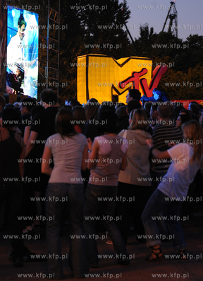 Gdansk. Plac zebran Ludowych. Scena letnia. Koncert...