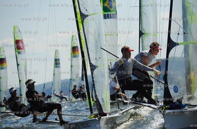 Gdynia. Probny wyscig Mistrzostw Europy w klasie 49'er.
04.07.2010
fot....