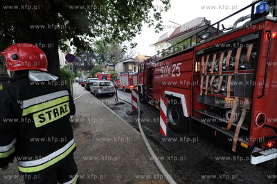 Sopot, ulica Haffnera 38. Pozar w mieszkaniu na parterze...