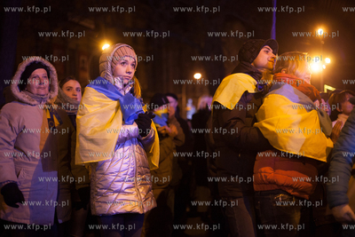 Lwow, Ukraina NZ Demonstracje antyrzadowe na placu...