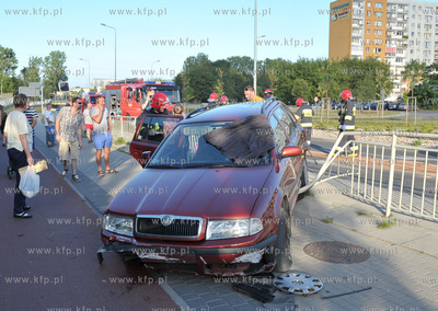 Sopot Droga Zielona. Wypadek samochodowy. Samochod...