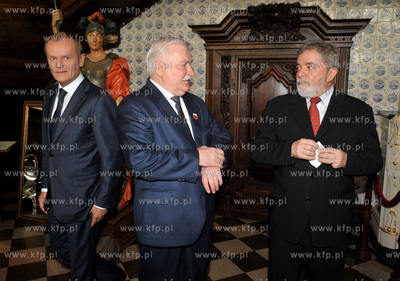 Gdansk, Dwor Artusa. Byly Prezydent Brazylii, Luiz...