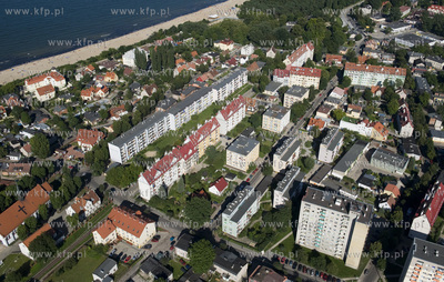Gdansk Brzezno z lotu ptaka.Okolice ul.Pulaskiego i...