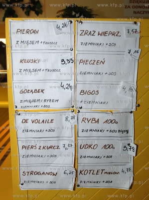 Bar Mleczny Turystyczny w Gdansku Nz. menu 02.12.2005...