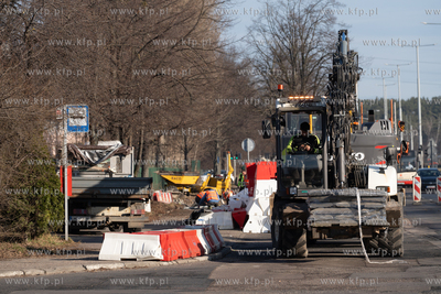 Remont nawierzchni al. Hallera w Gdańsku. 19.03.2026...