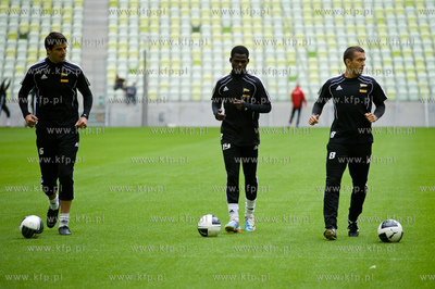 Gdansk. Stadion PGE Arena. Pierwszy oficjalny trening...