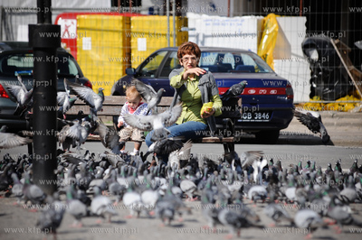 Slupsk. Plac Stary Rynek, miejsce gdzie mieszkancy...