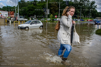Gdańsk. Skutki silnych opadow, które przeszły nad...