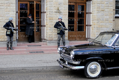 Plan zdjeciowy filmu o masakrze robotnikow na Wybrzezu...