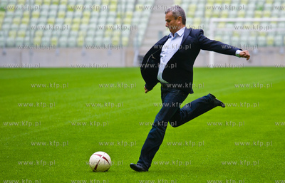 Gdansk. Stadion PGE Arena Gdansk. Wizytacja Sejmowej...