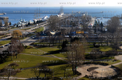 Panorama Gdyni z Hotelu Gdynia.  Widok na Skwer Kosciuszki...