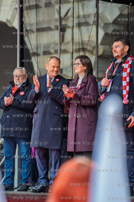 Parada Niepodległości w Gdańsku. Nz. Donald Tusk...