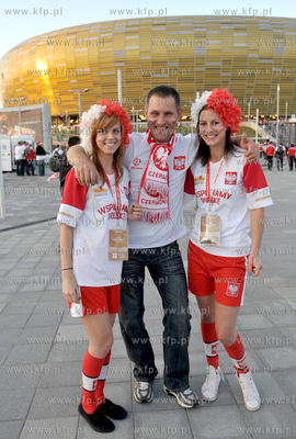Gdansk. Stadion pilkarski PGE Arena. Mecz towarzyski...