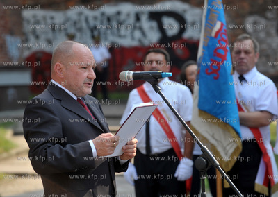 Gdansk. Plac Obronców Poczty Polskiej w Gdansku. Uroczystosci...