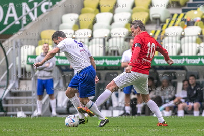 Stadion Gdańsk. Mecz towarzyski drużyn piłkarskich...