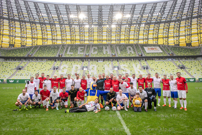 Stadion Gdańsk. Mecz towarzyski drużyn piłkarskich...