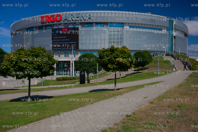 Hala widowiskowo - sportowa Ergo Arena na granicy Gdańska...