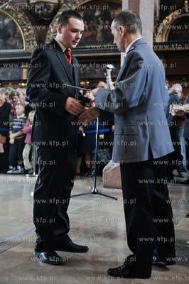 Gdansk. Dwor Artusa. Slubowanie 116 nowo przyjetych...