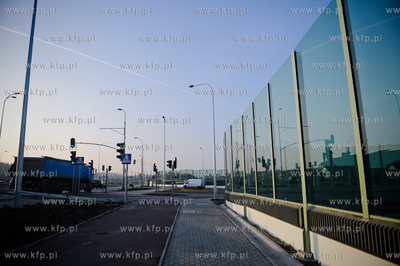 Gdansk. Budowa wezla drogowego Karczemki i trasy WZ....