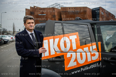Gdansk. Plac Solidarnosci. Konferencja Janusza Palikota,...