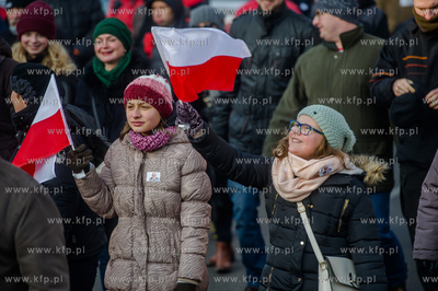Gdansk. Manifestacja pod haslem W obronie Twojej wolnosci,...