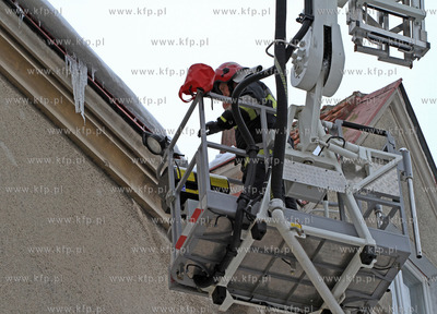 Gdansk, Siedlce. Nz. Zrzucanie przez straz pozarna...