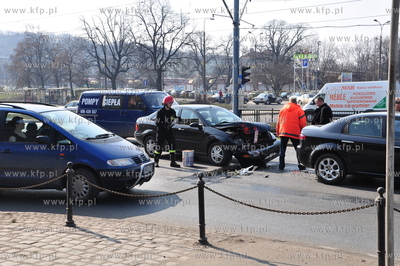Gdansk. Wypadek na Walach Jagiellonskich na wysokosci...